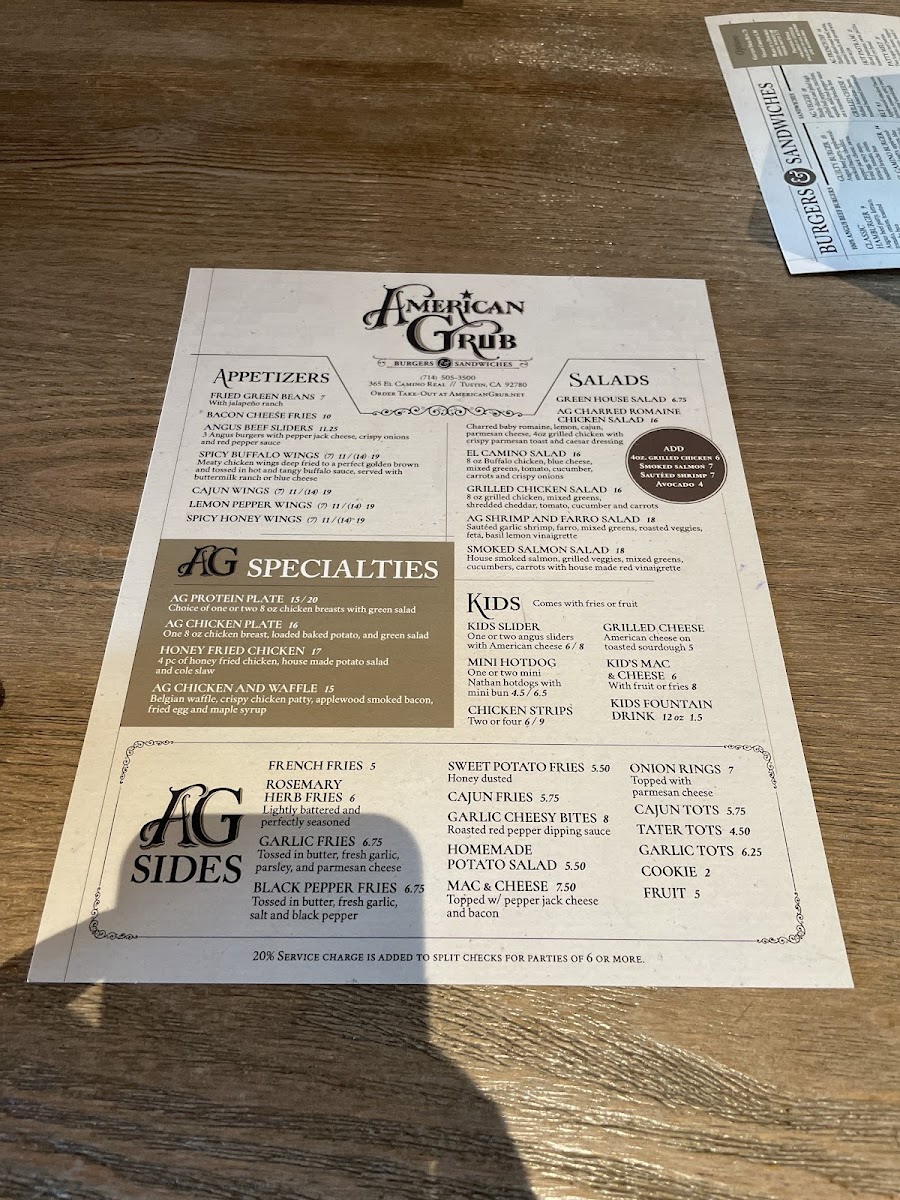 Menu American Grub-10