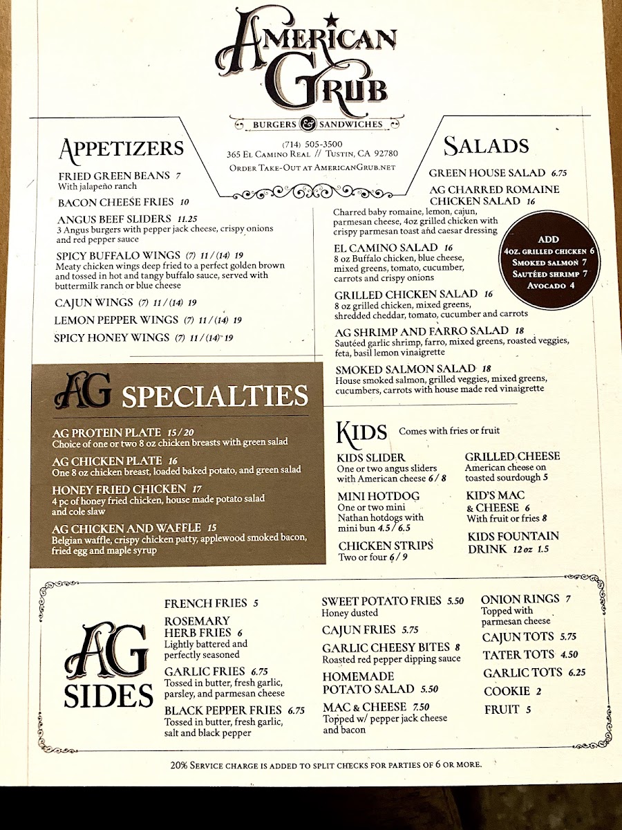 Menu American Grub-3