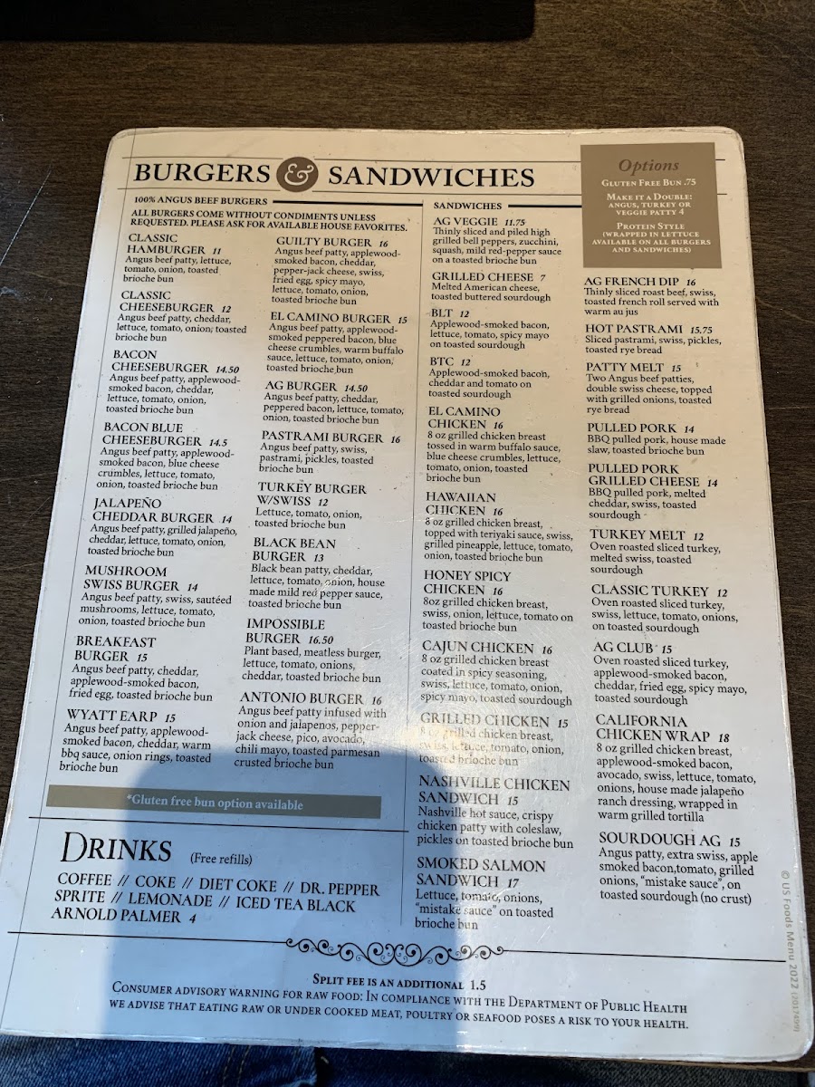 Menu American Grub-4