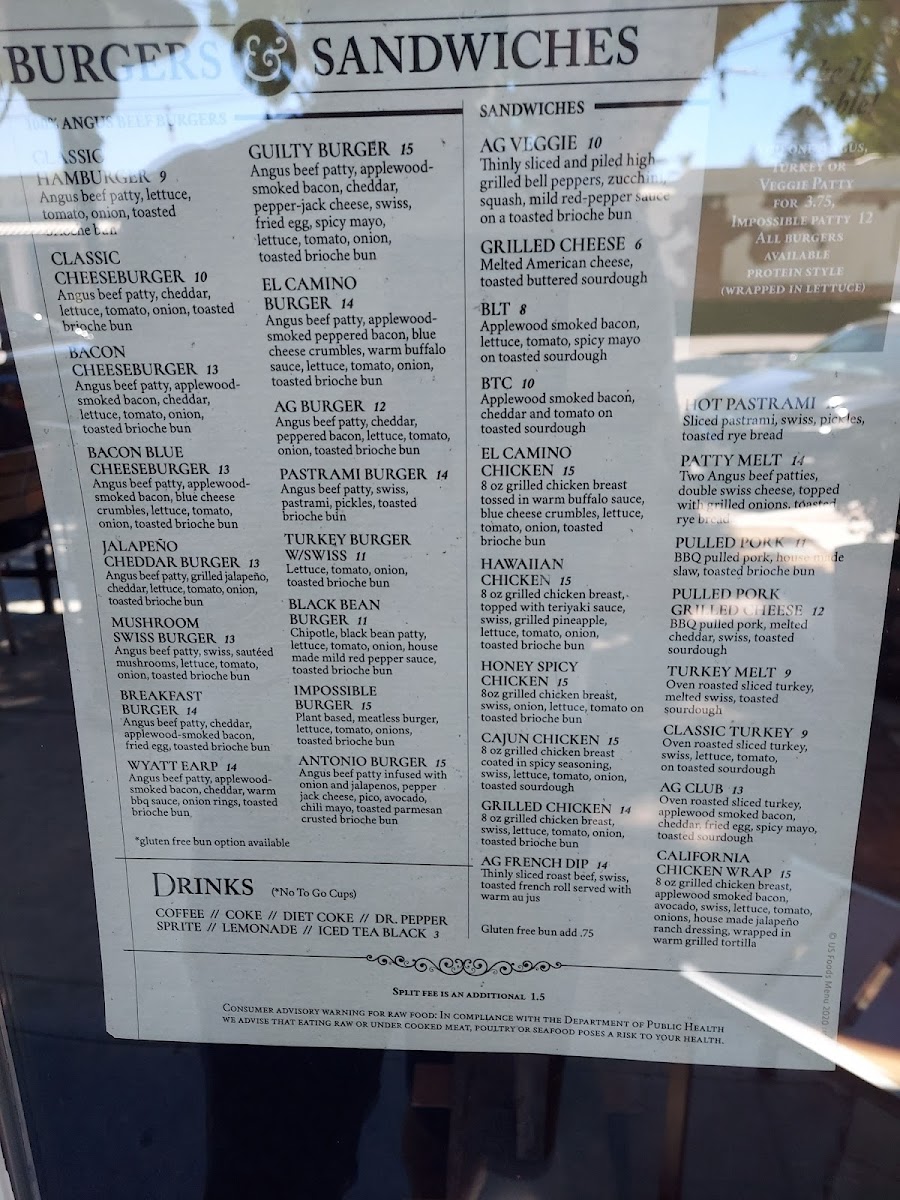 Menu American Grub-8